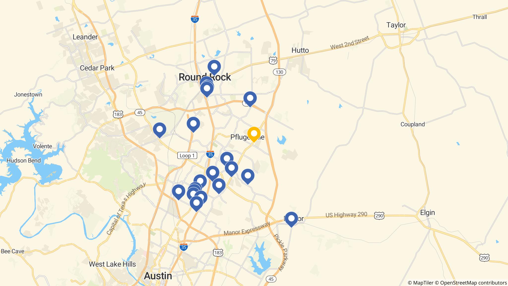 Street map of the ATM area