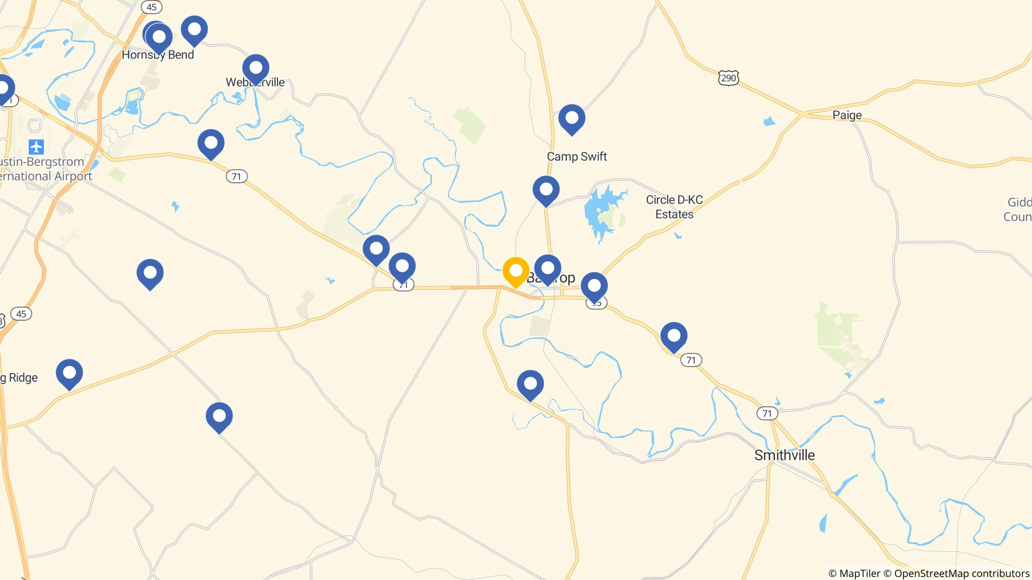 Street map of the ATM area