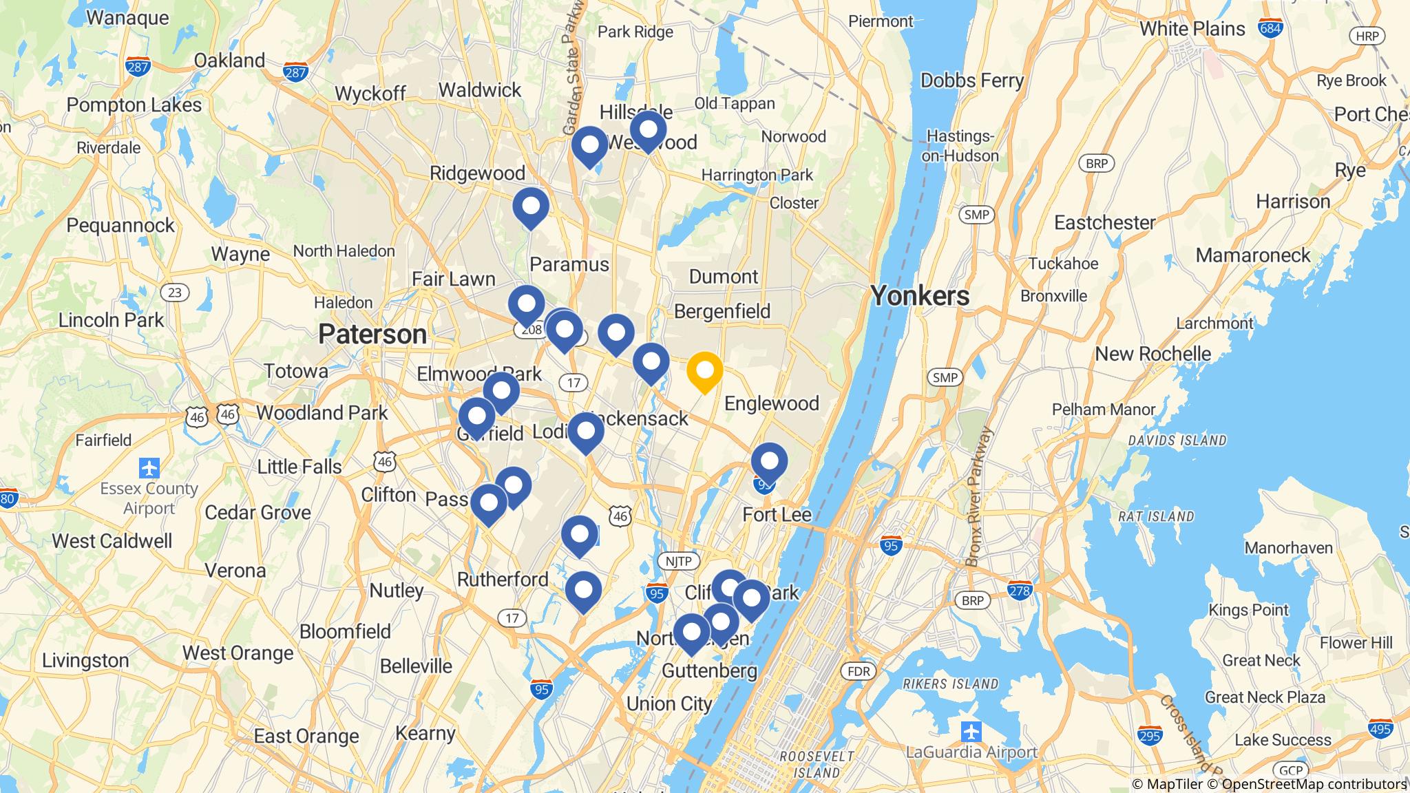 Street map of the ATM area