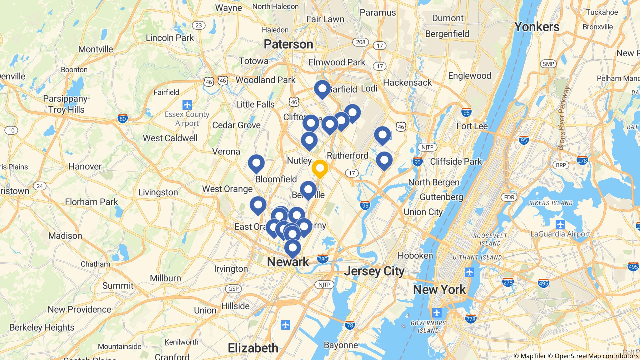 Street map of the ATM area