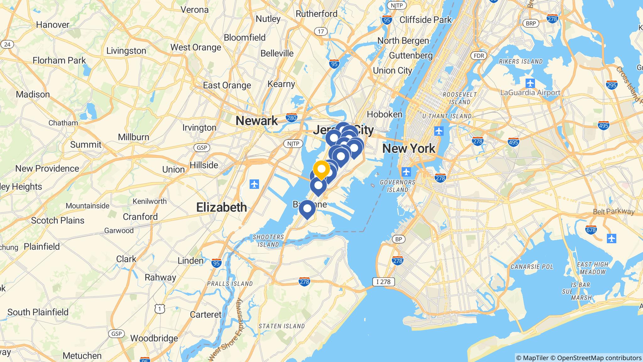Street map of the ATM area