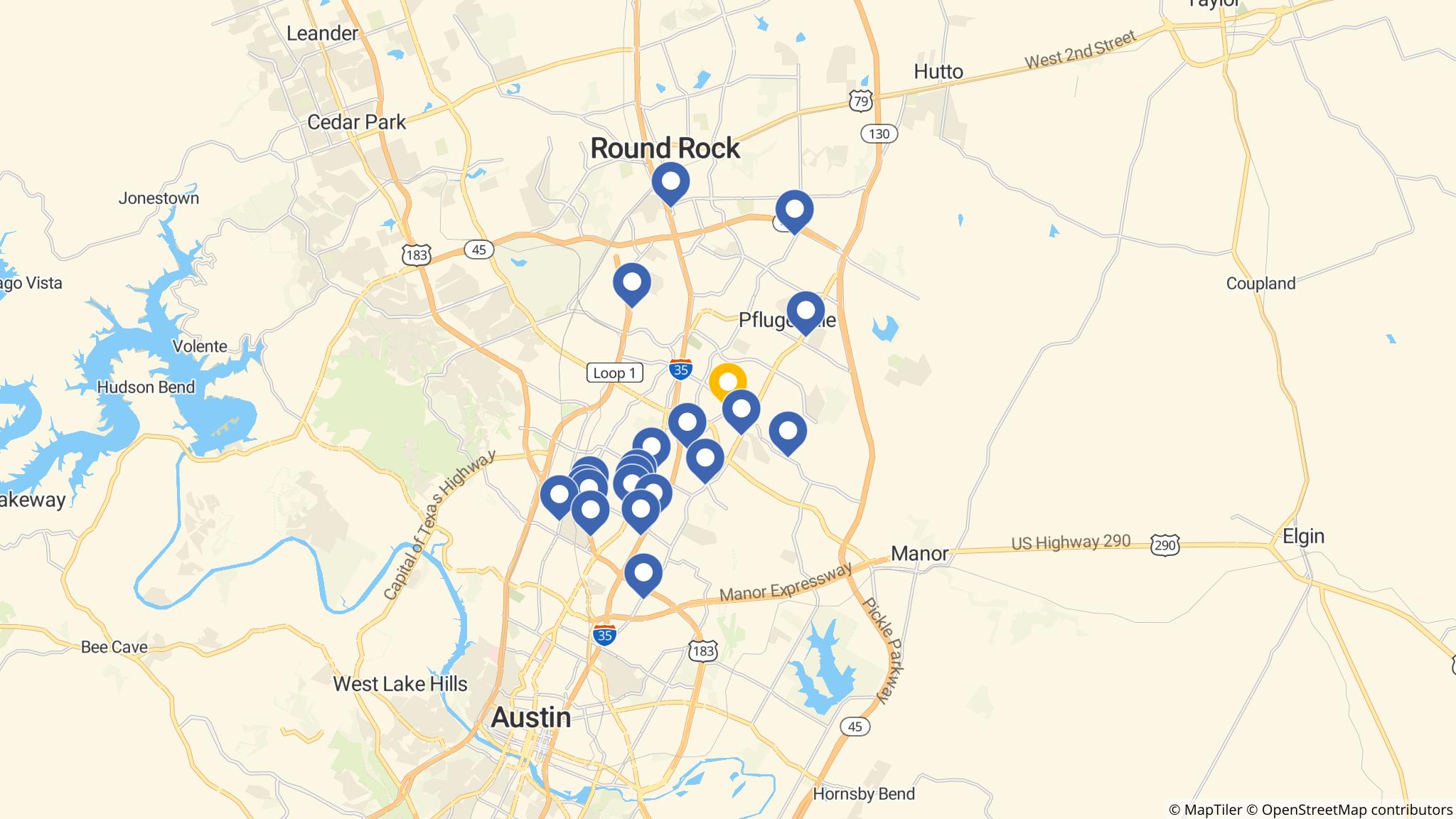 Street map of the ATM area