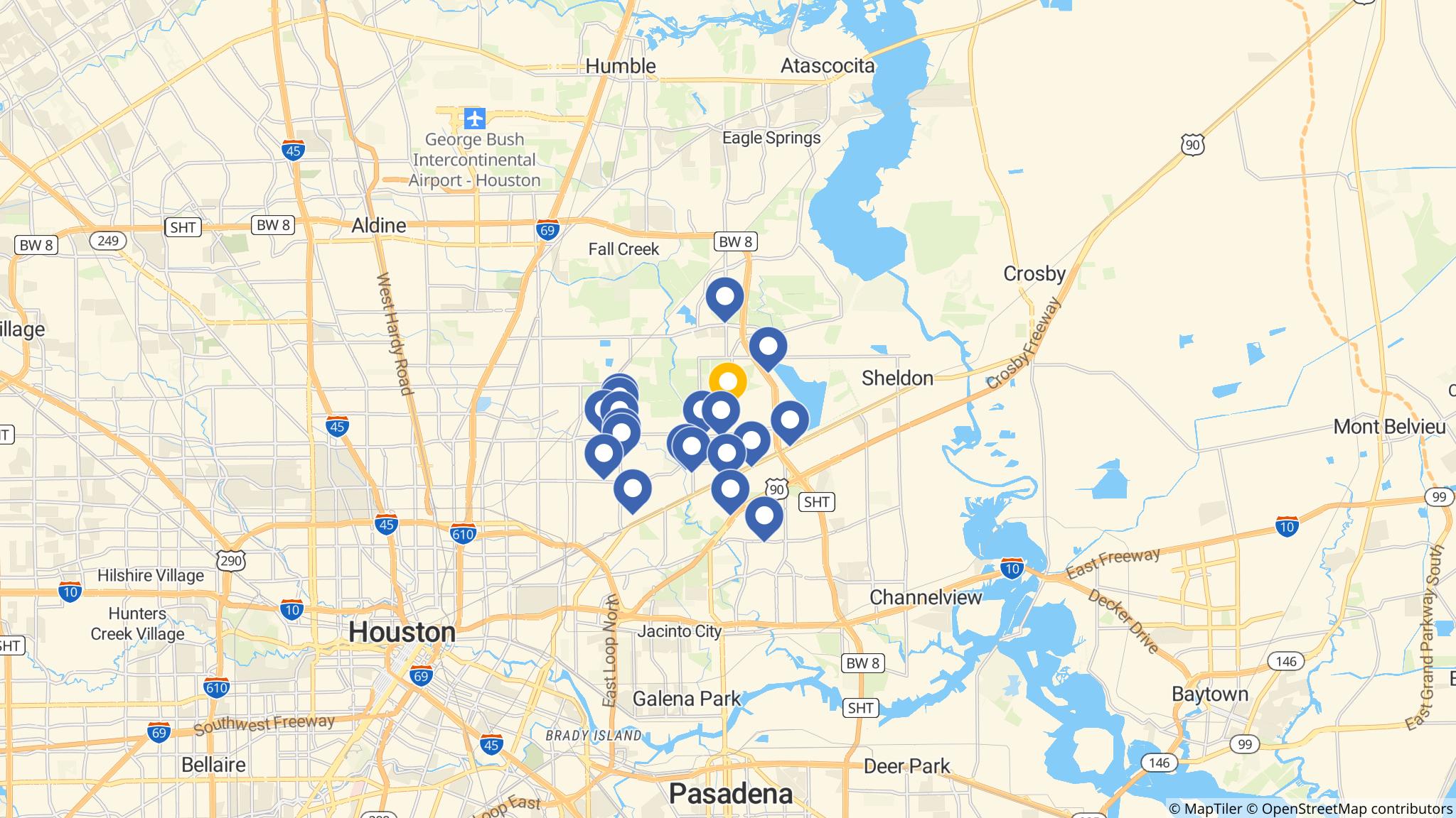 Street map of the ATM area