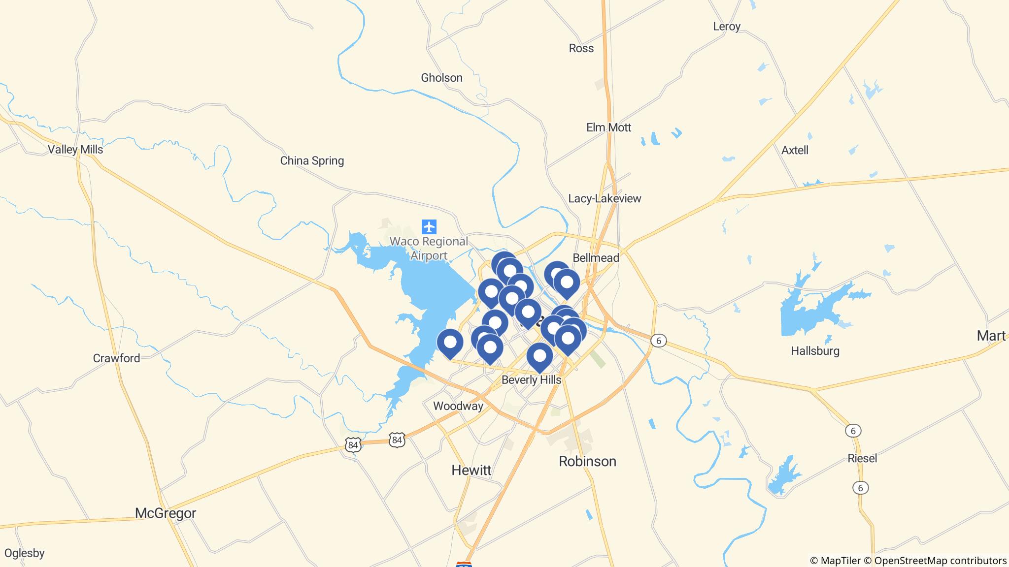 Street map of the ATM area