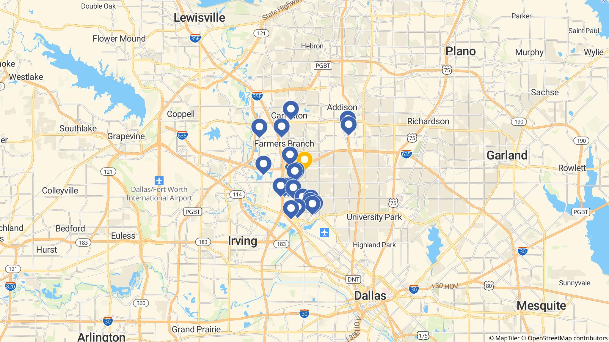 Street map of the ATM area