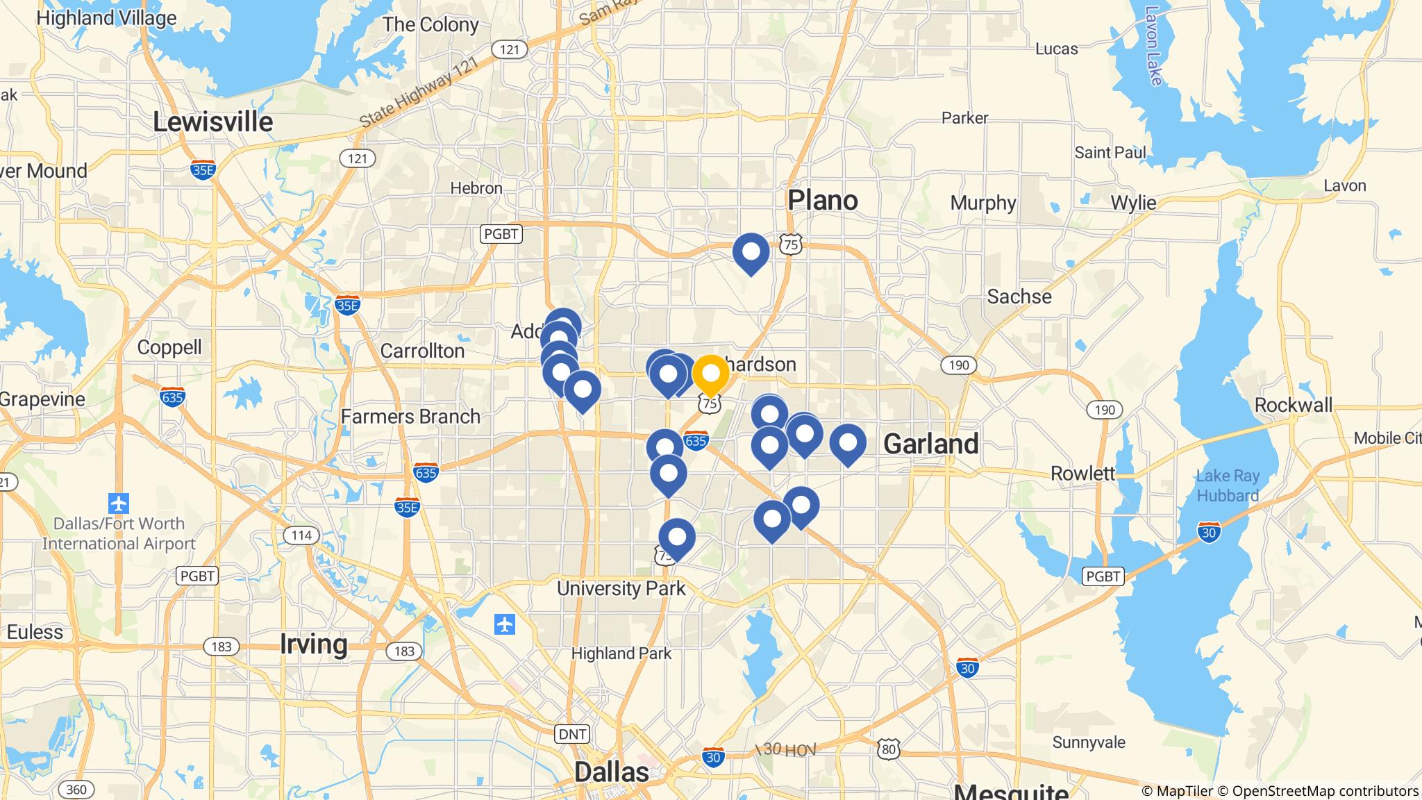 Street map of the ATM area