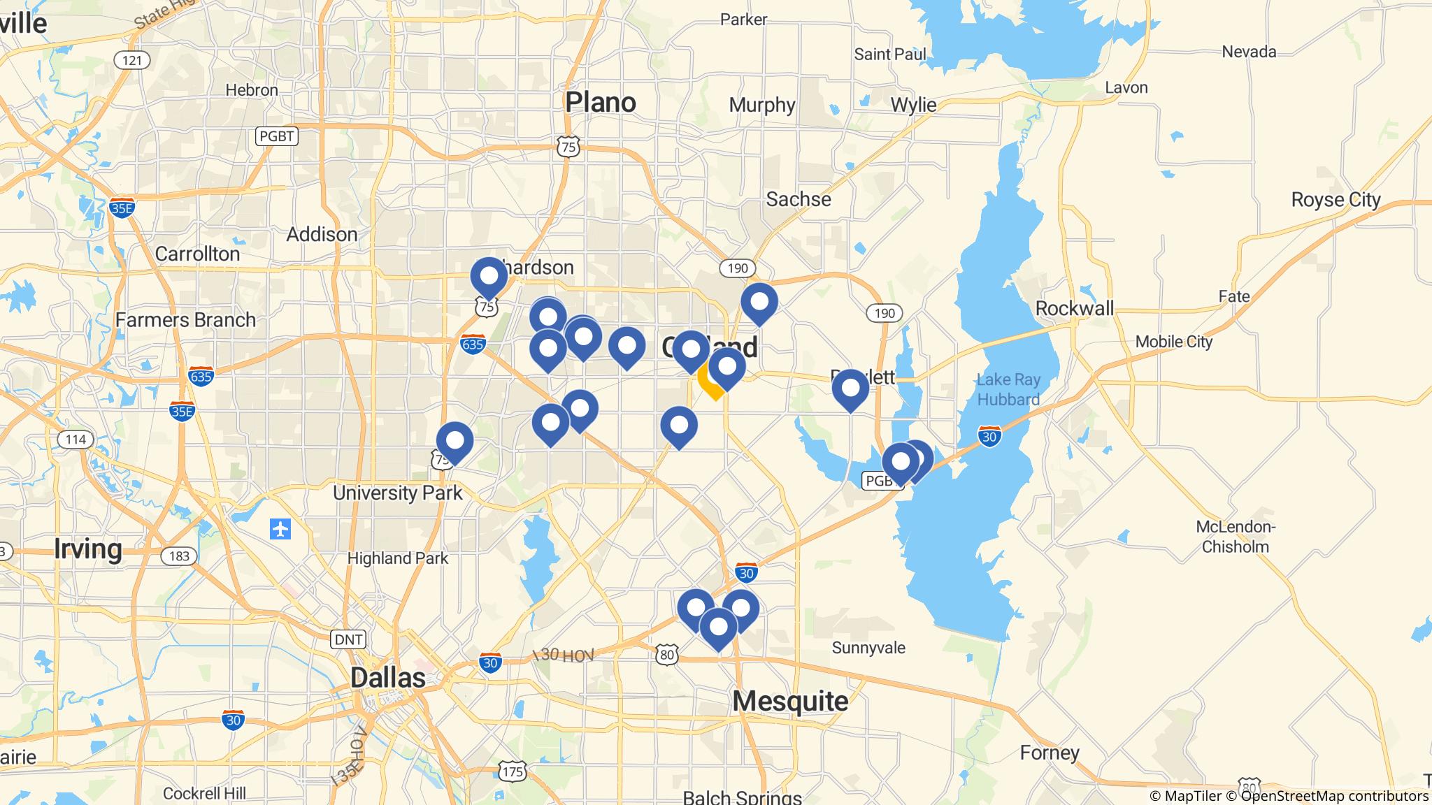 Street map of the ATM area