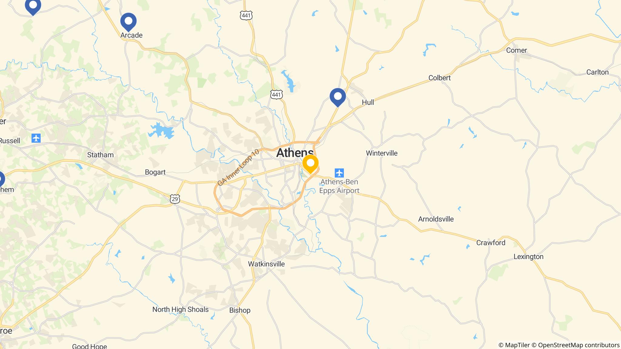 Street map of the ATM area