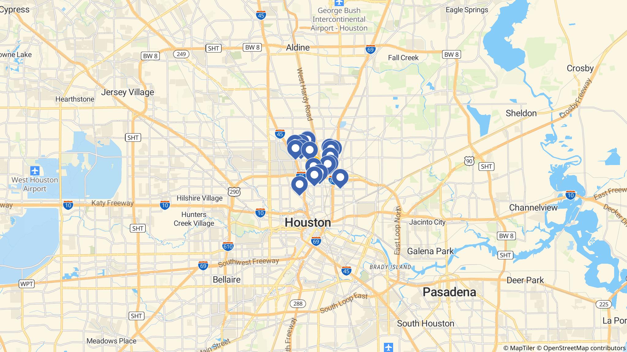 Street map of the ATM area