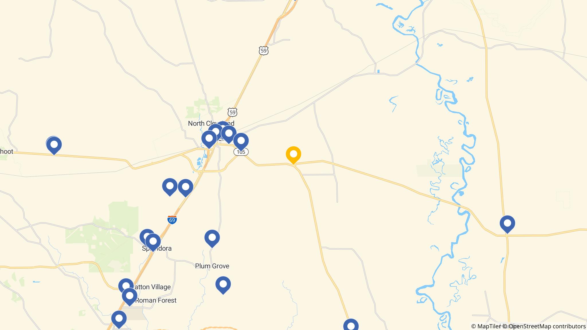 Street map of the ATM area