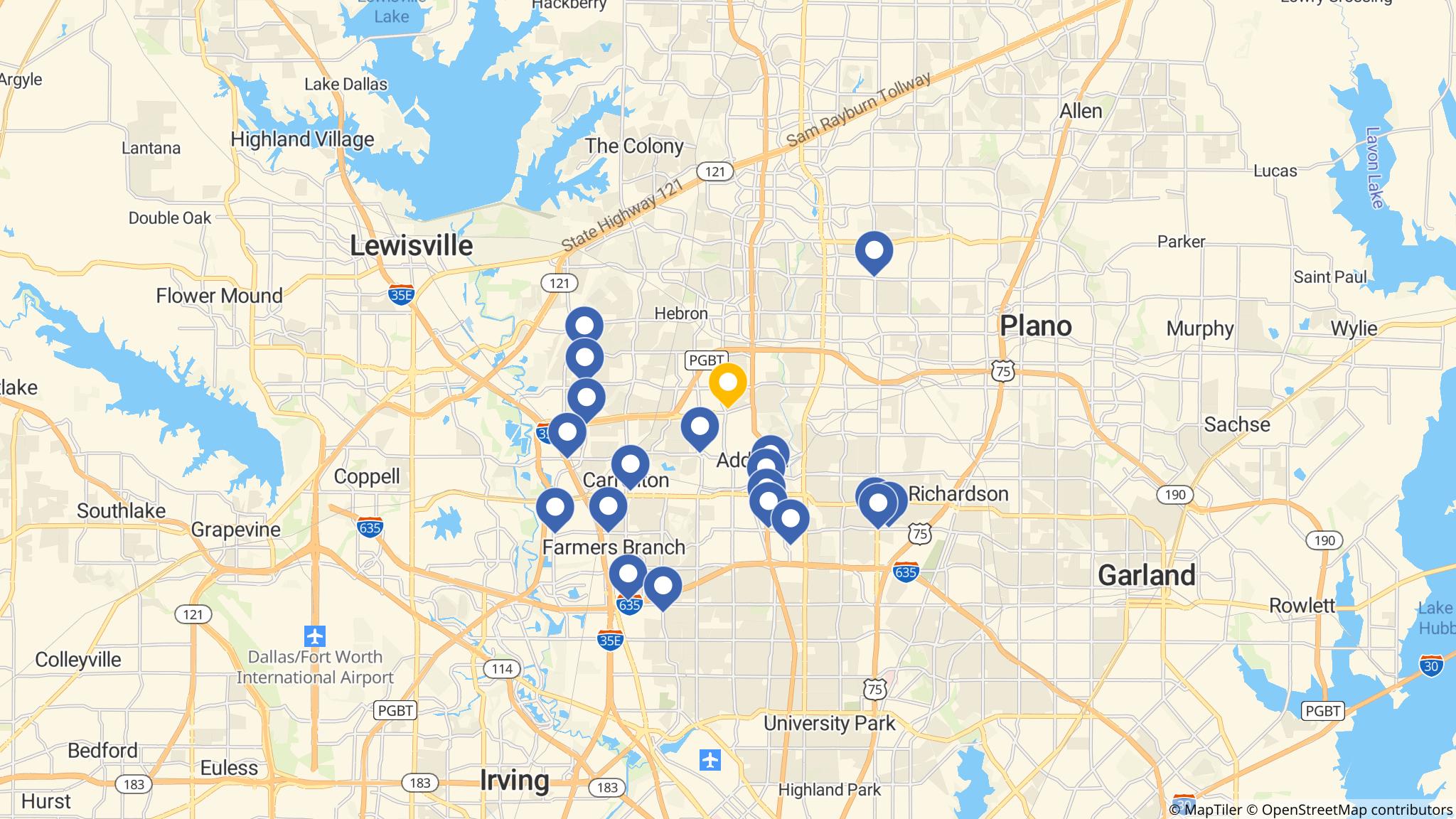 Street map of the ATM area