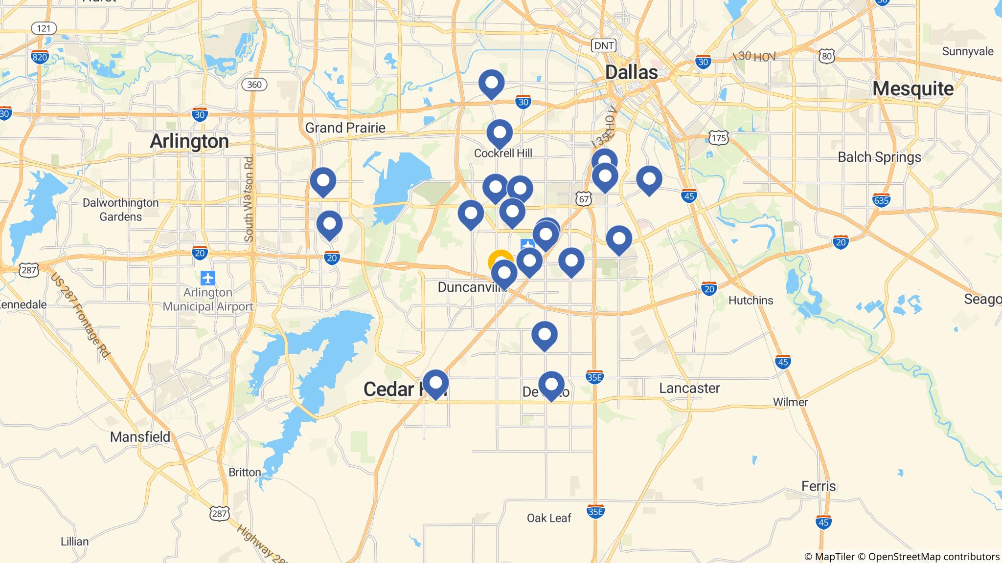 Street map of the ATM area