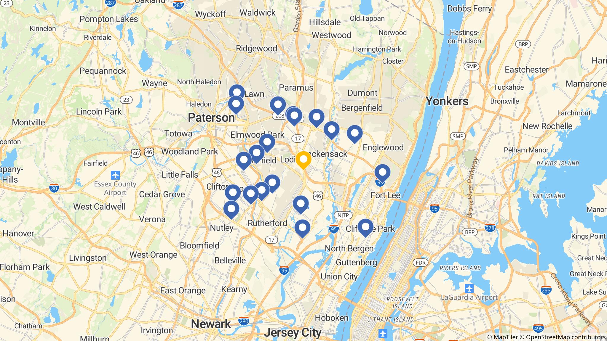 Street map of the ATM area