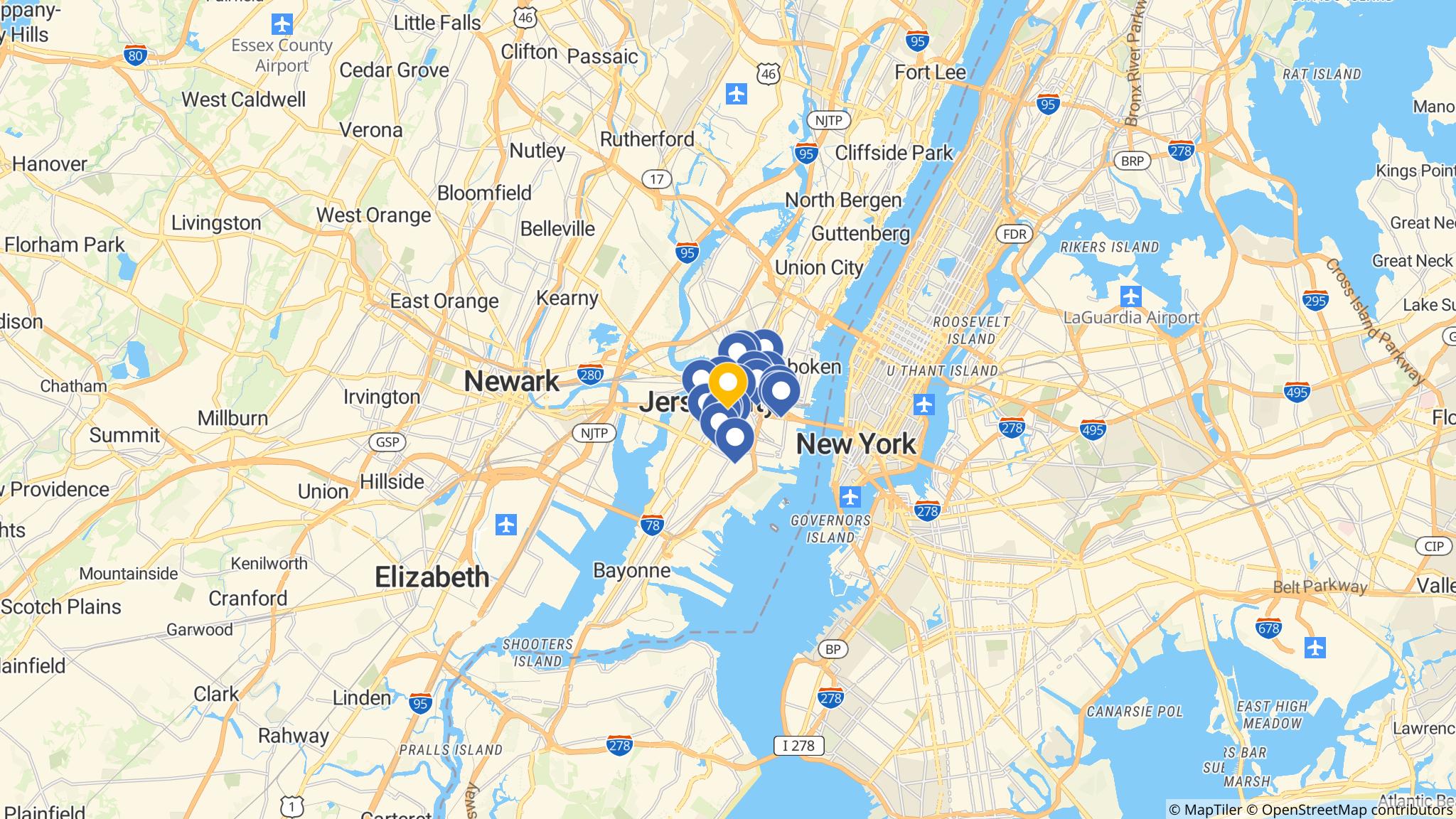 Street map of the ATM area