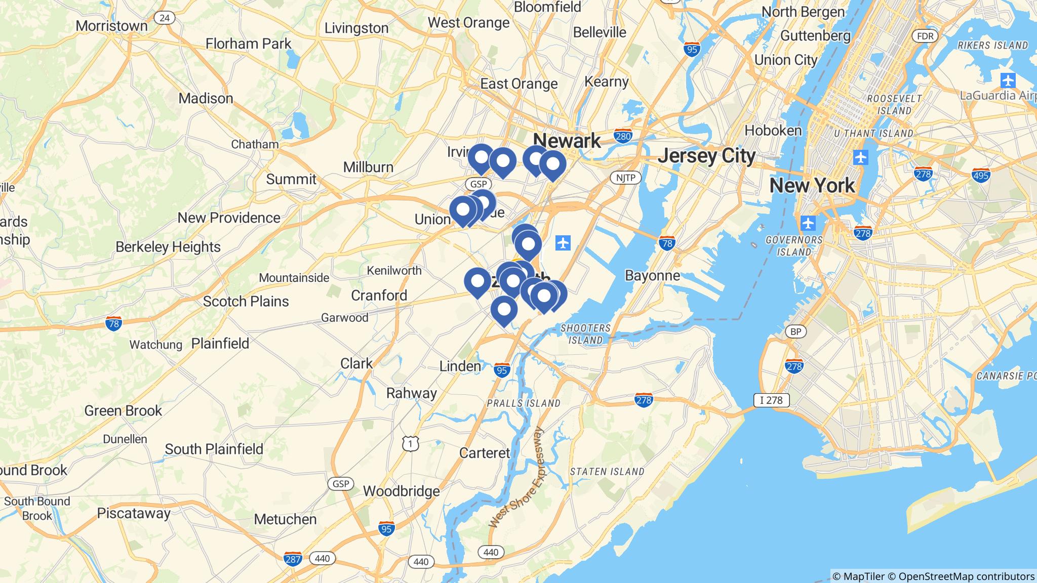 Street map of the ATM area