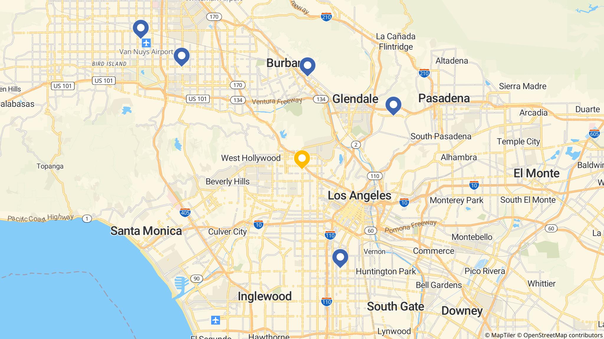 Street map of the ATM area