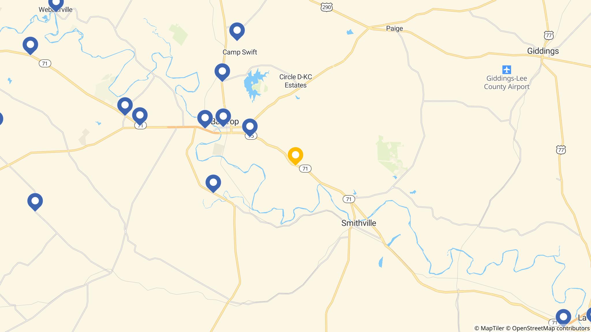 Street map of the ATM area