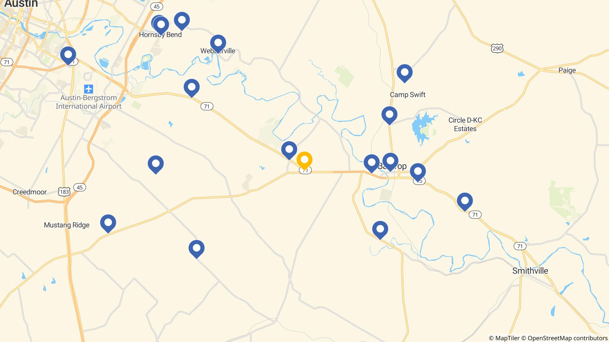 Street map of the ATM area