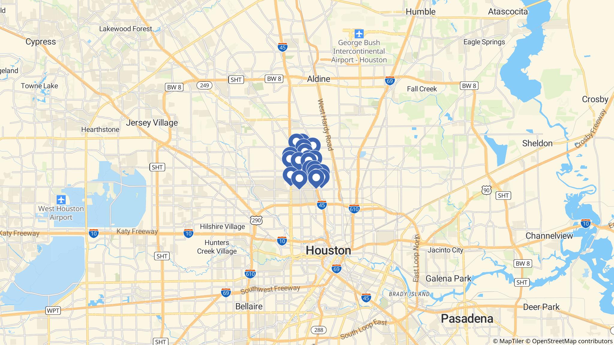 Street map of the ATM area