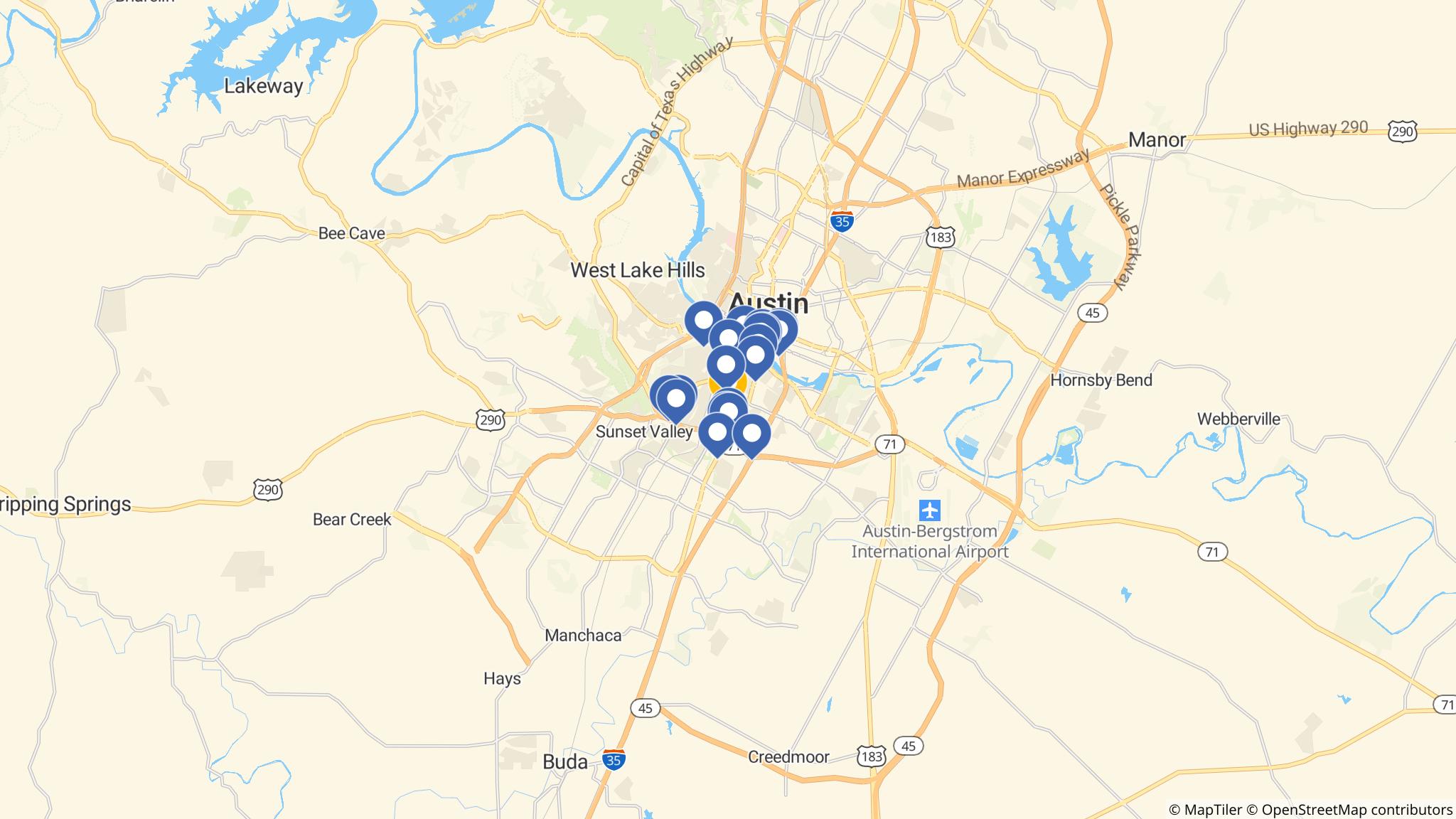 Street map of the ATM area