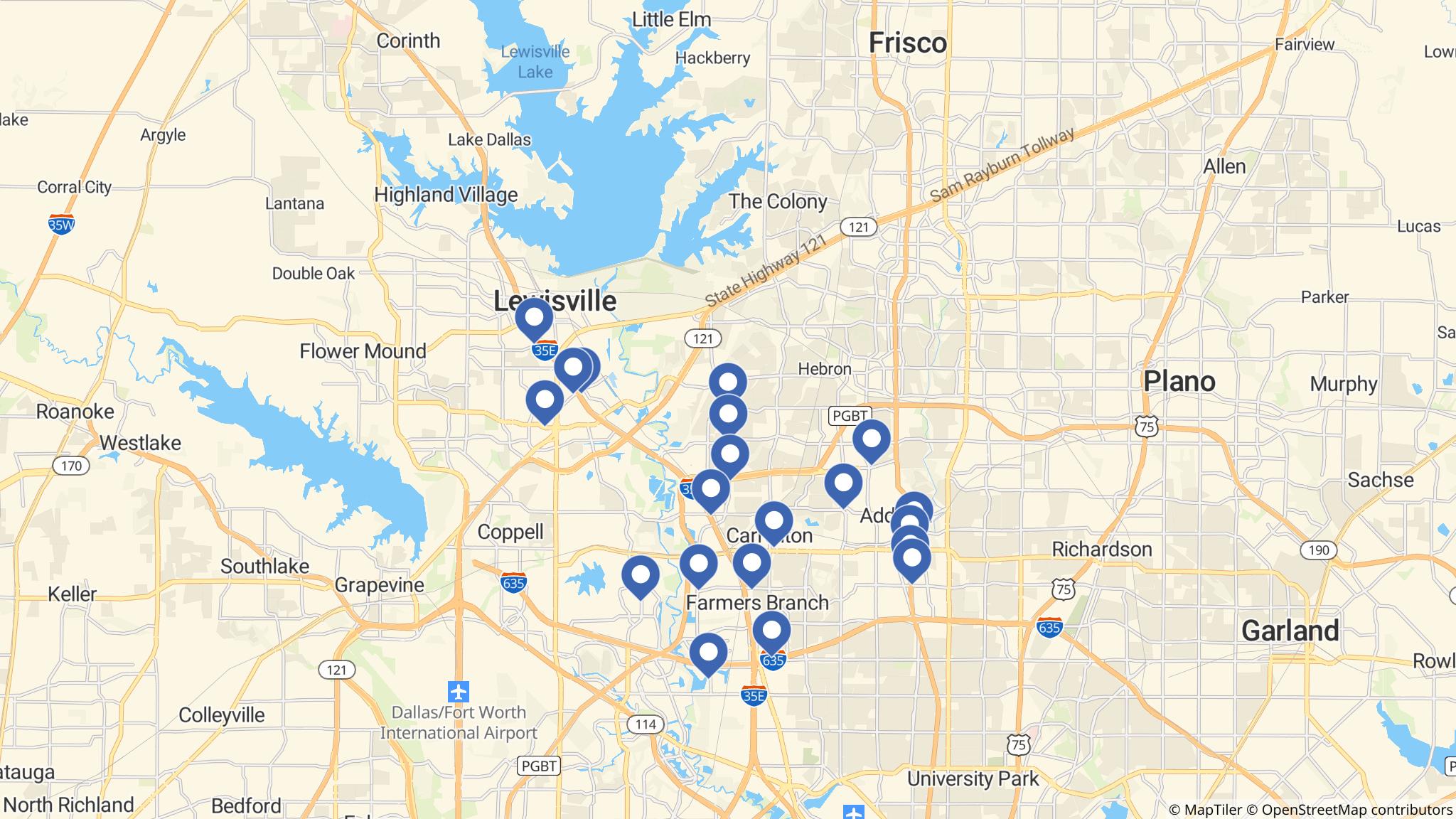 Street map of the ATM area