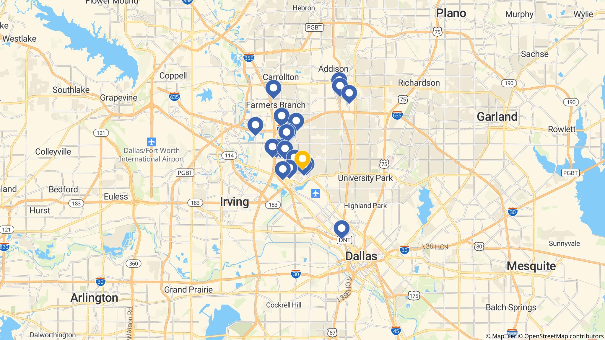 Street map of the ATM area