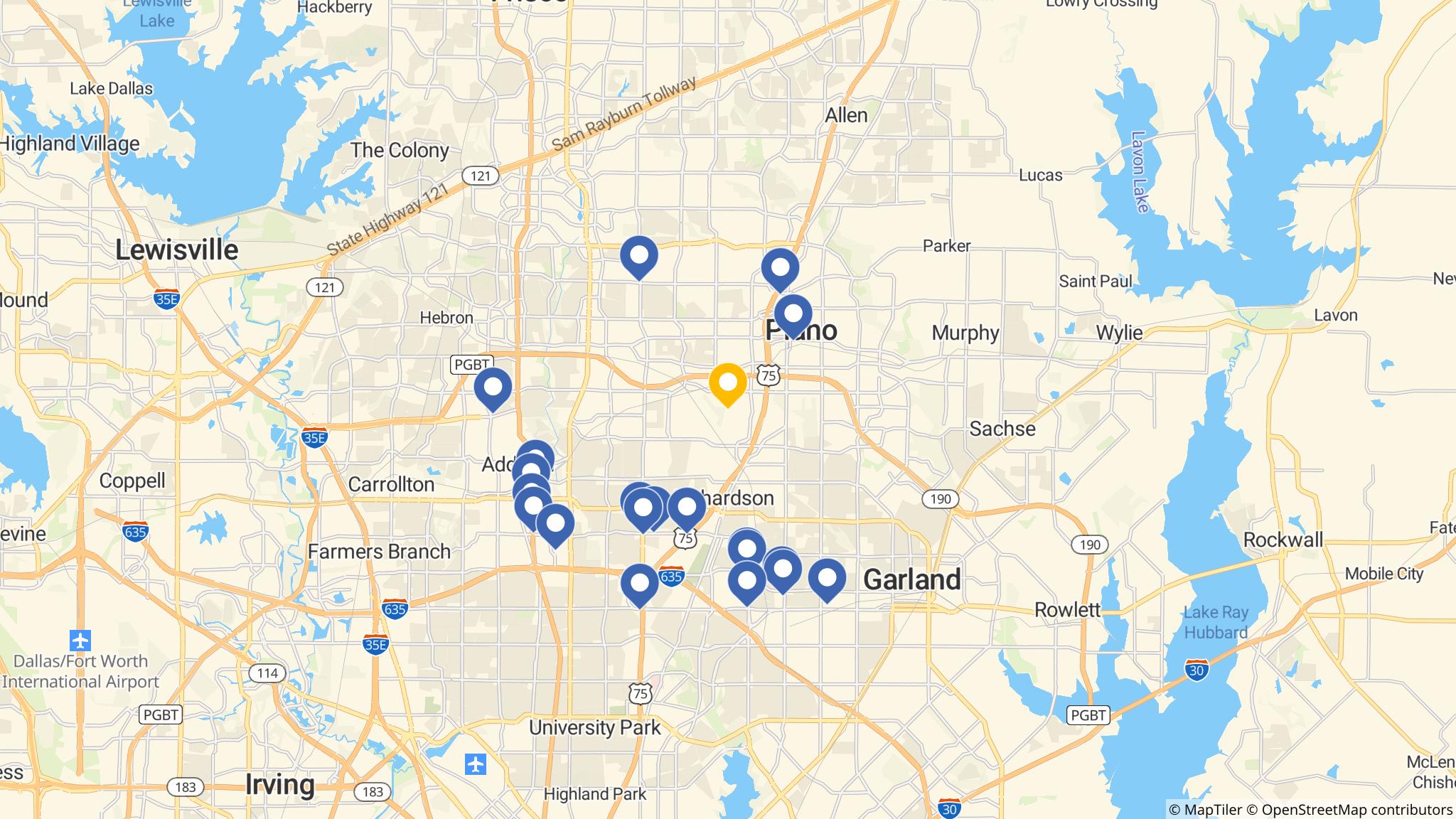 Street map of the ATM area