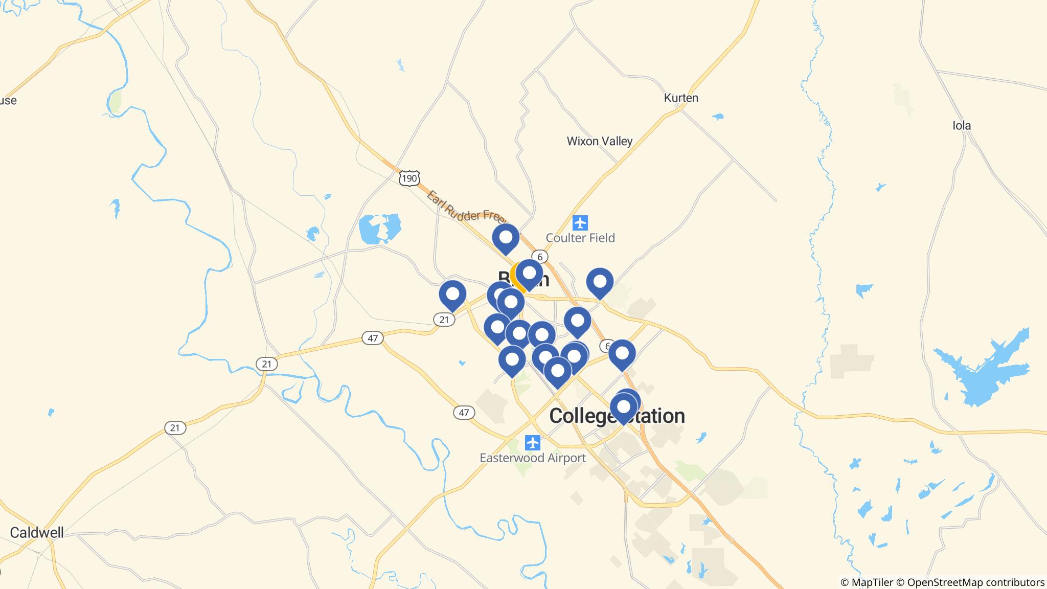 Street map of the ATM area