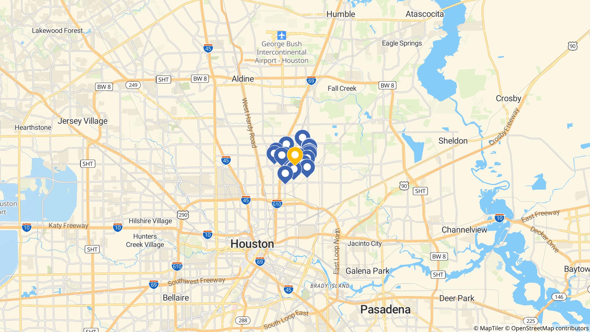 Street map of the ATM area