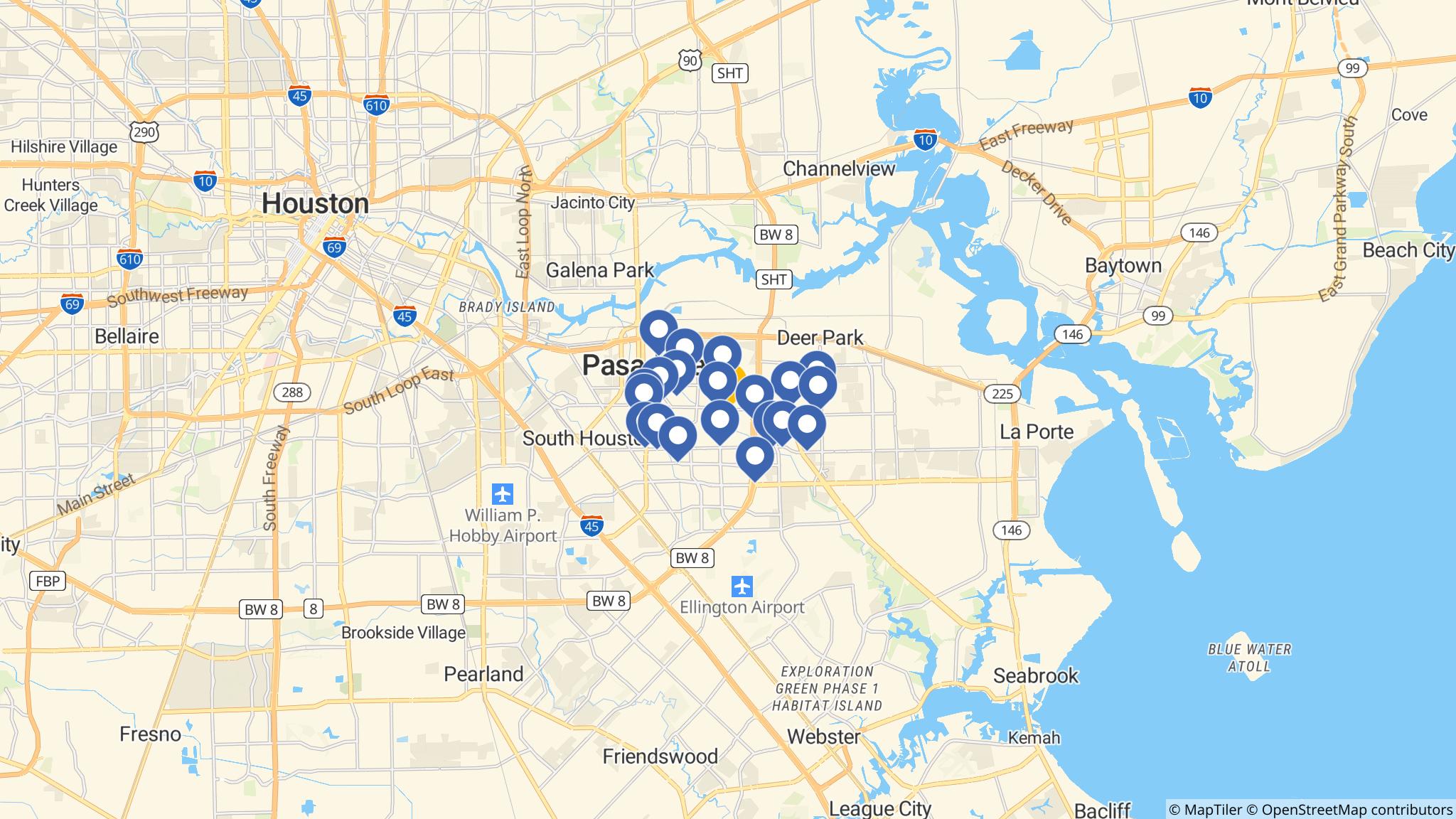 Street map of the ATM area