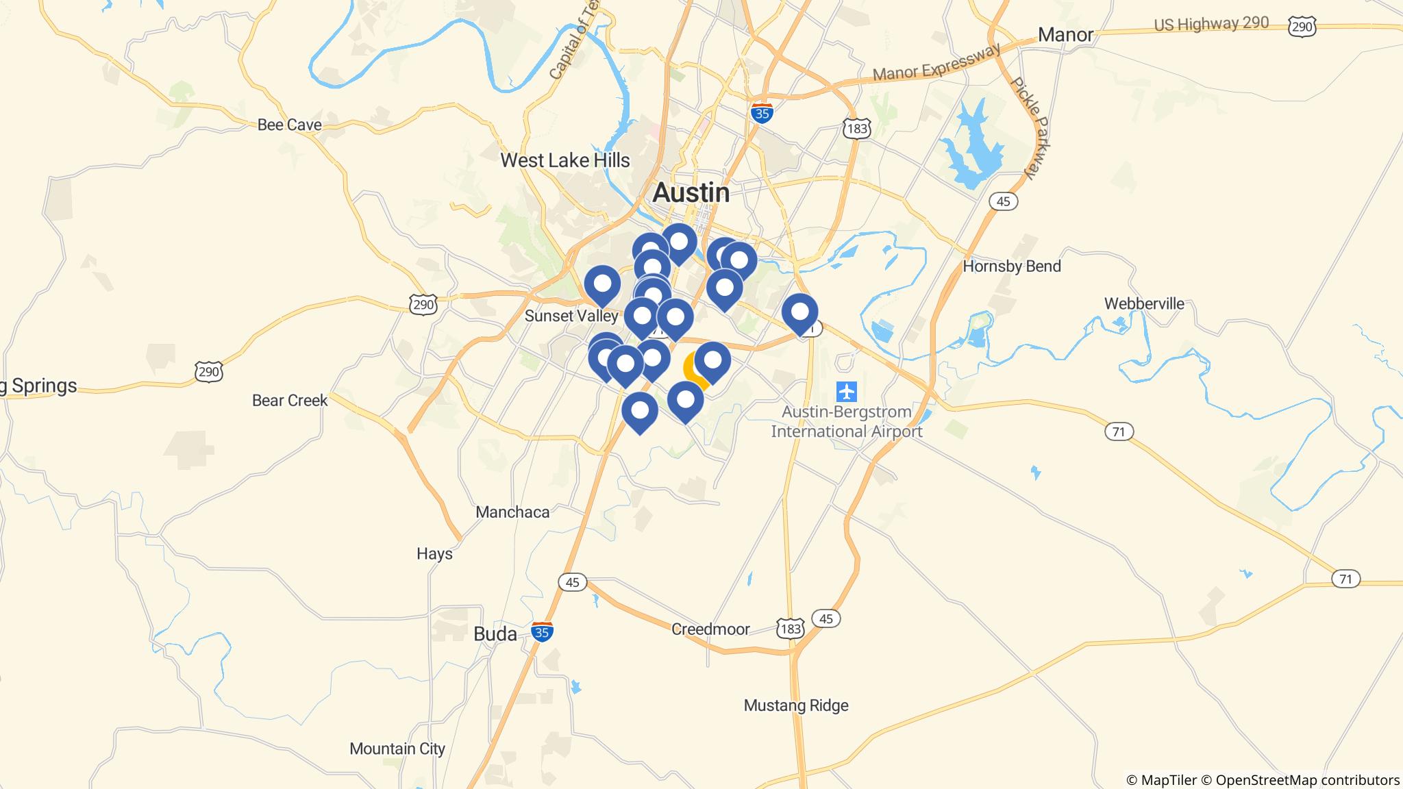 Street map of the ATM area