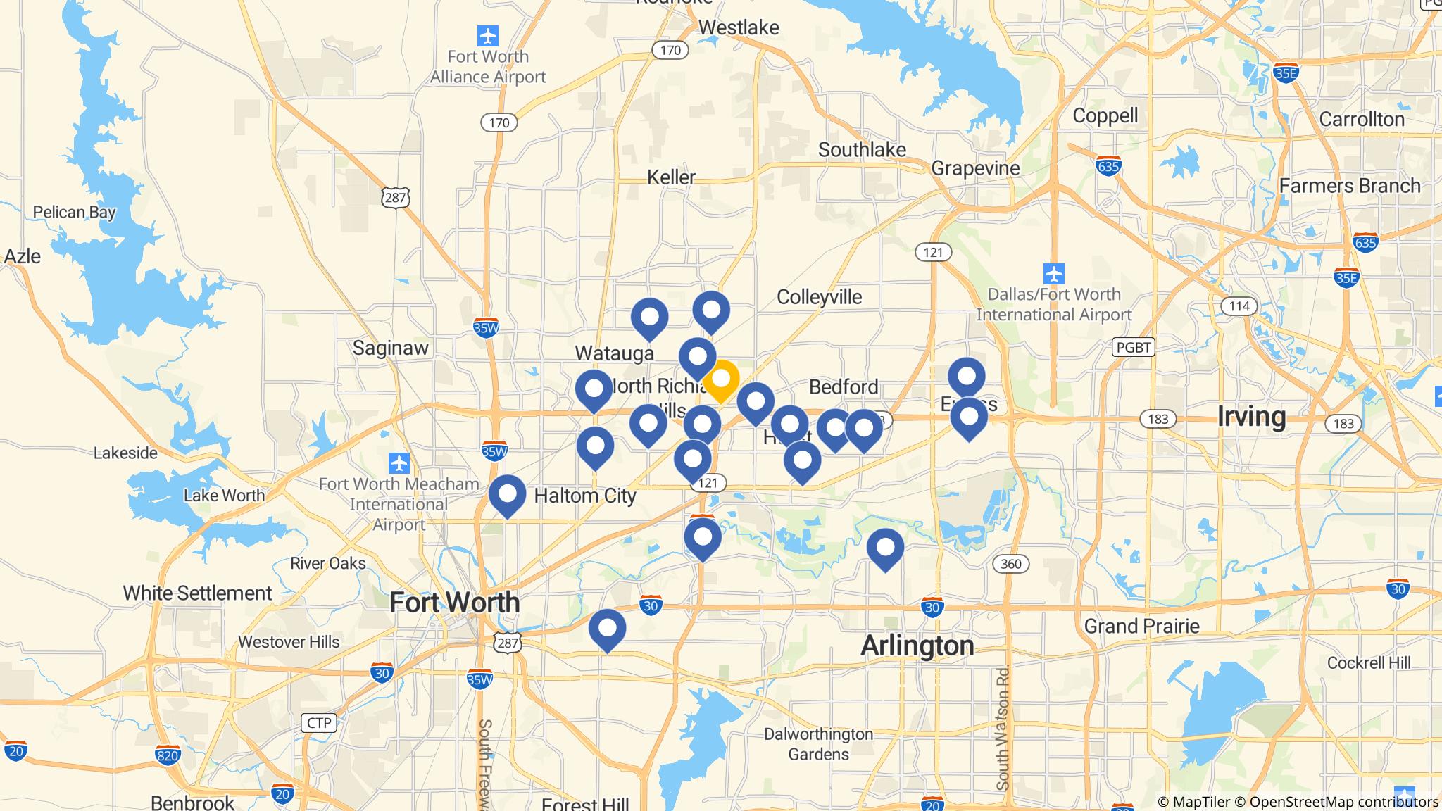Street map of the ATM area