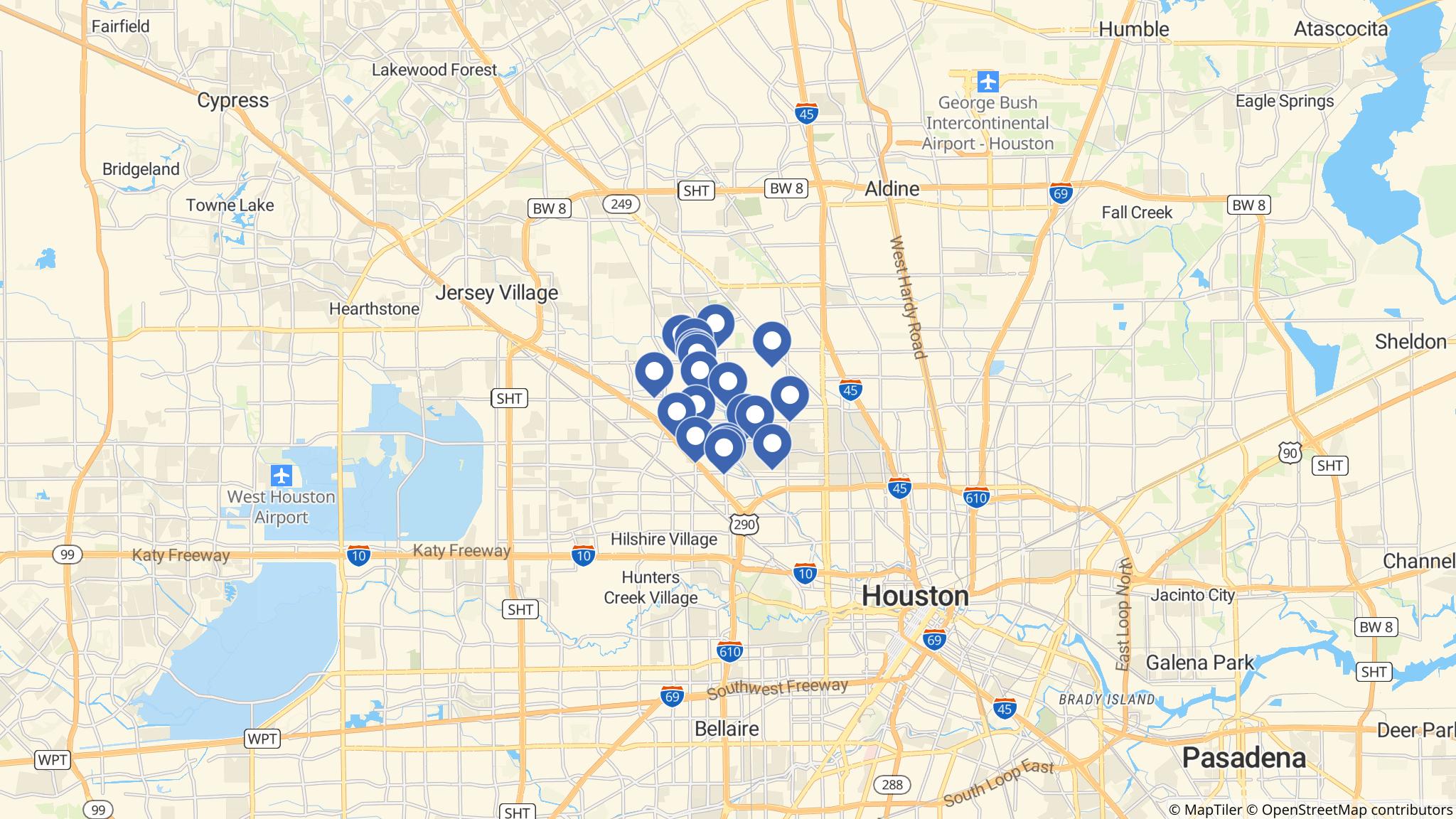 Street map of the ATM area