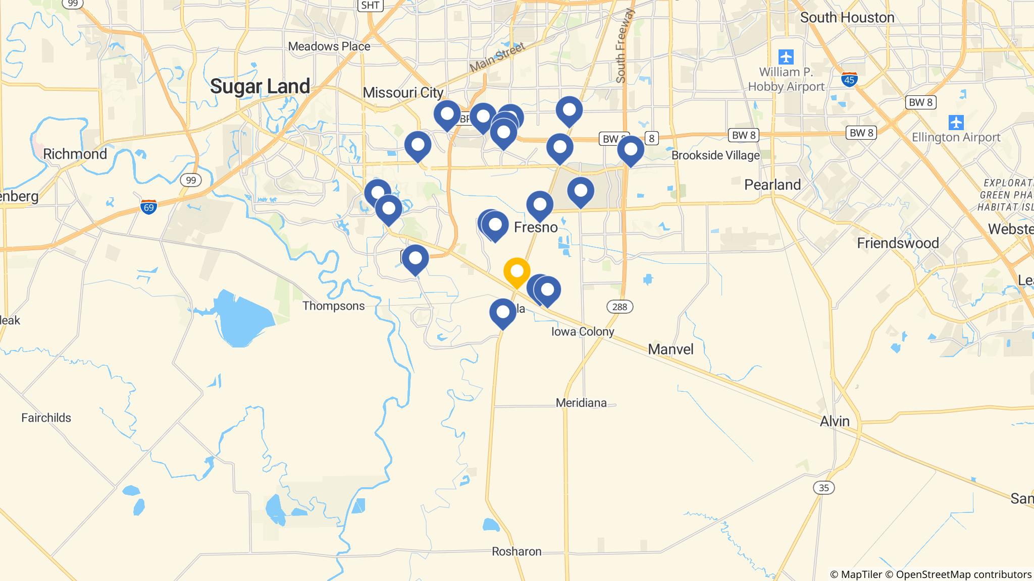 Street map of the ATM area