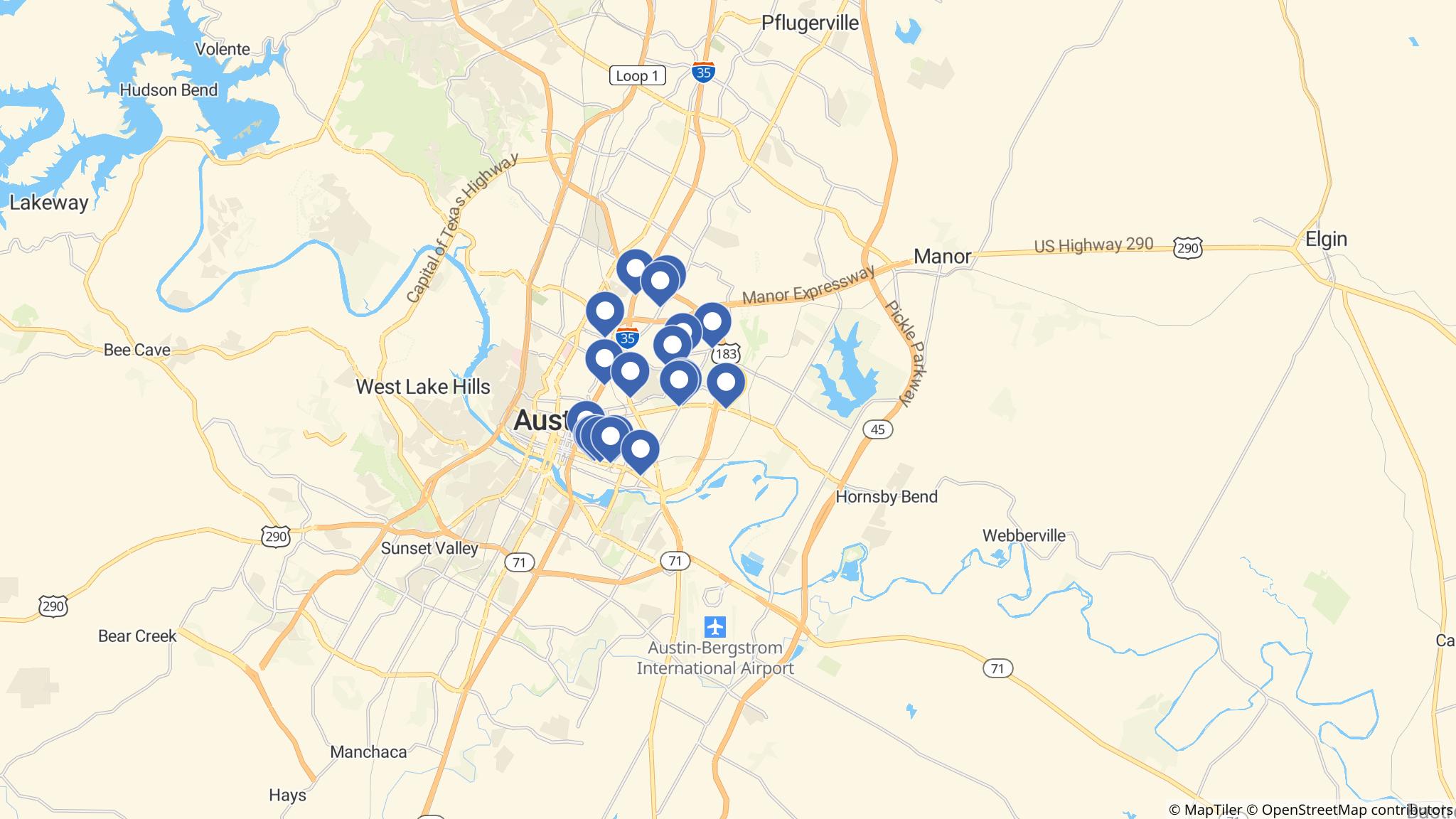 Street map of the ATM area