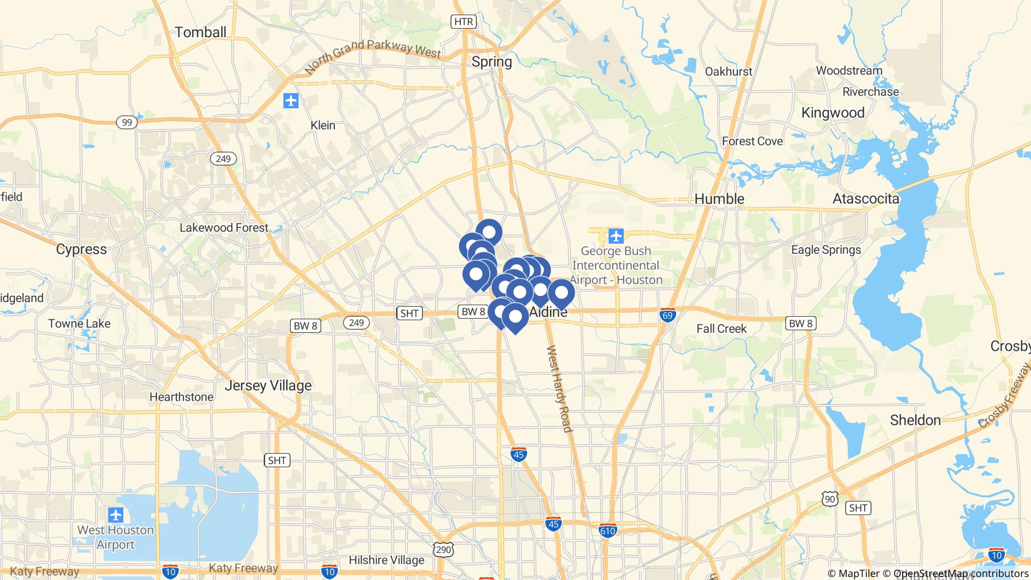 Street map of the ATM area