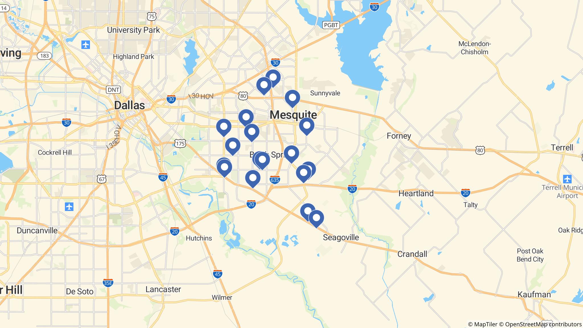 Street map of the ATM area