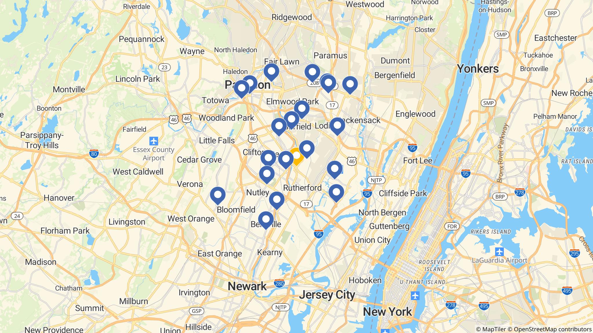 Street map of the ATM area
