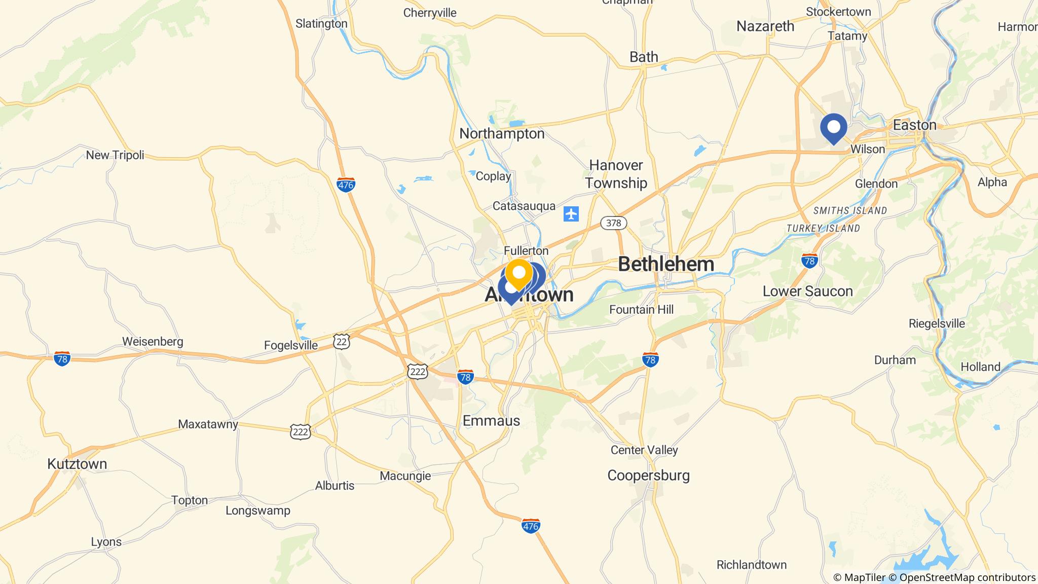 Street map of the ATM area