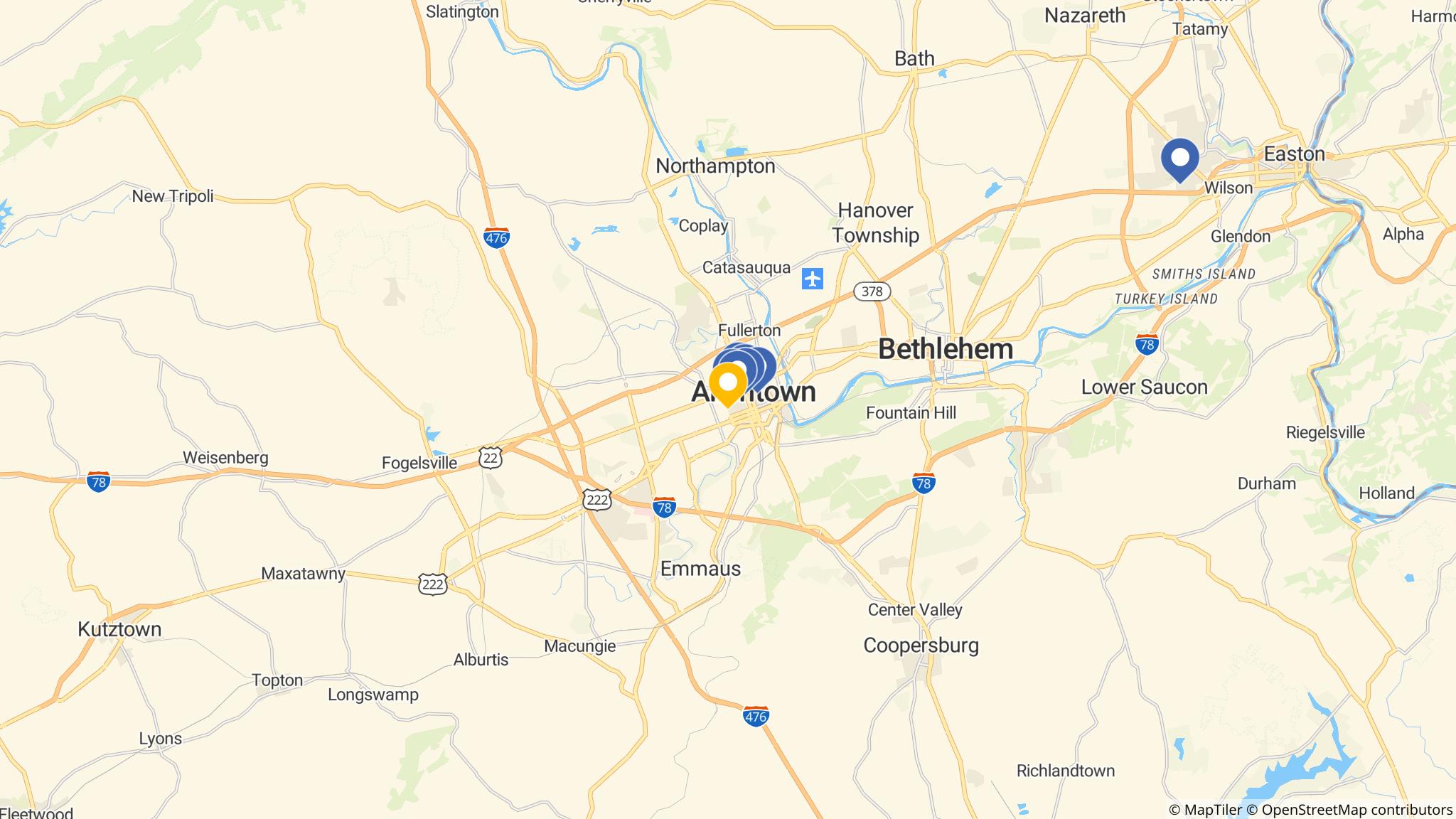 Street map of the ATM area