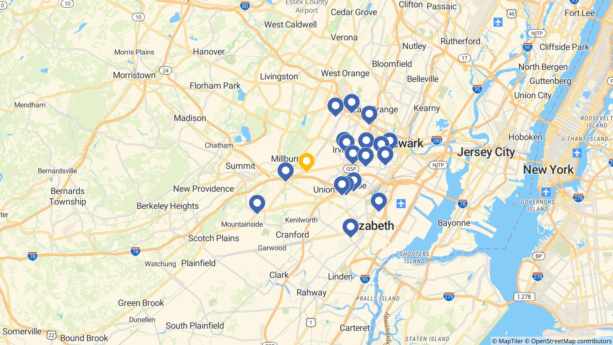 Street map of the ATM area
