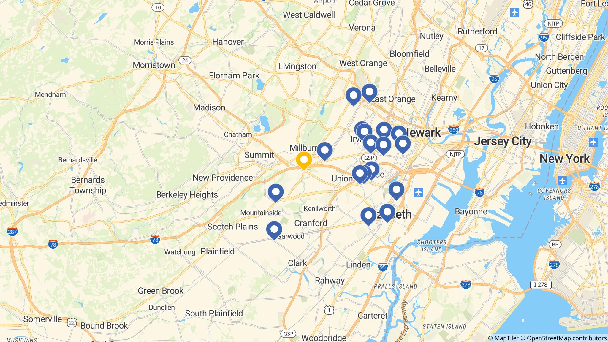 Street map of the ATM area