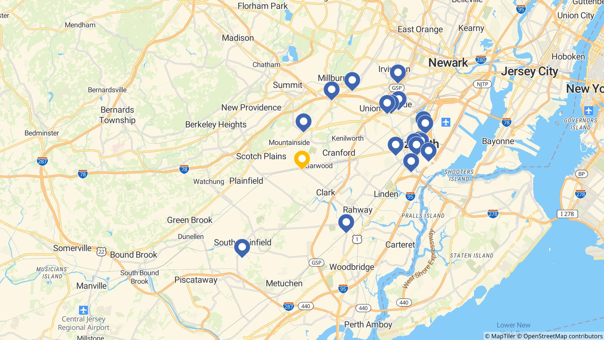 Street map of the ATM area