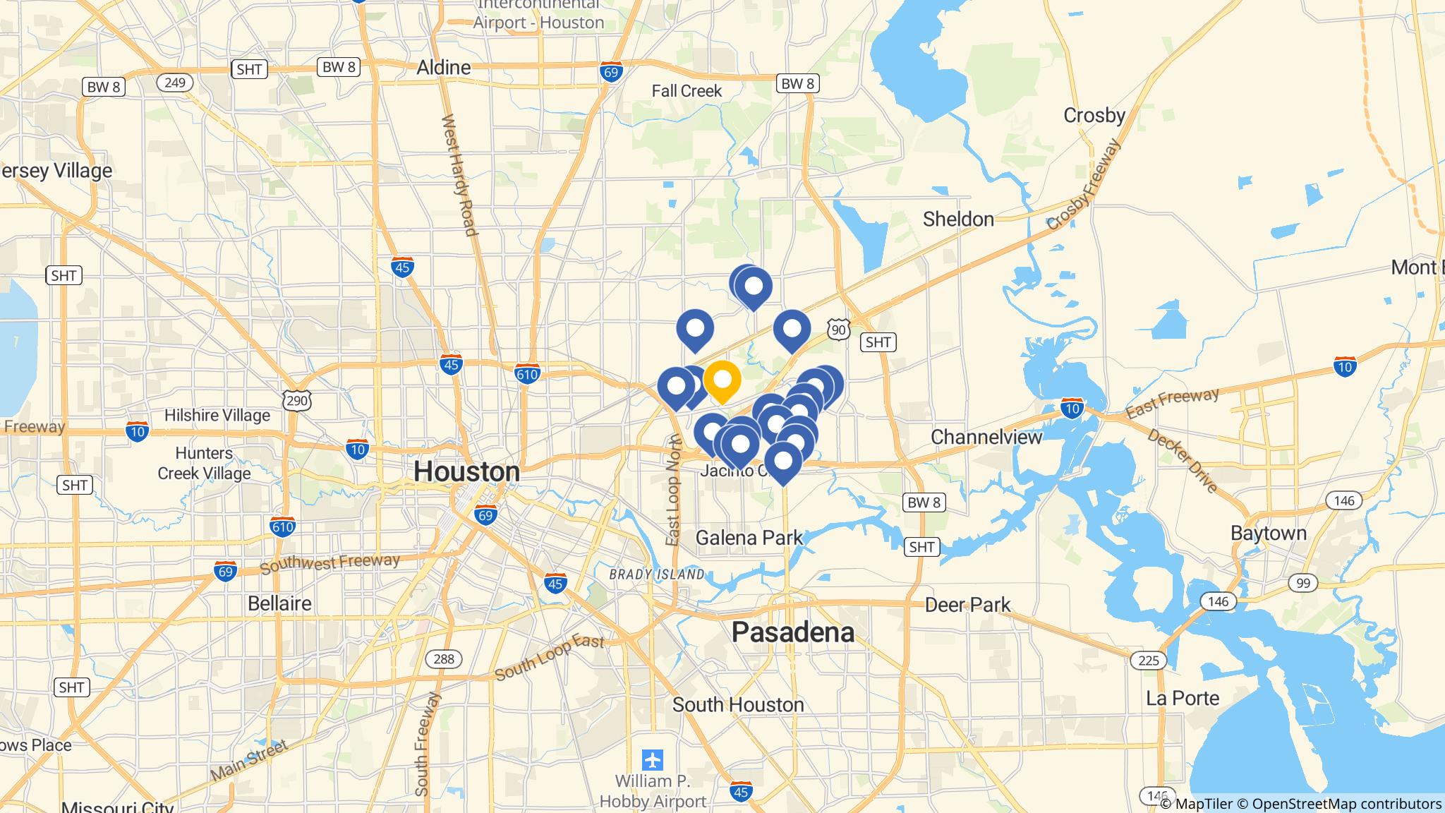 Street map of the ATM area
