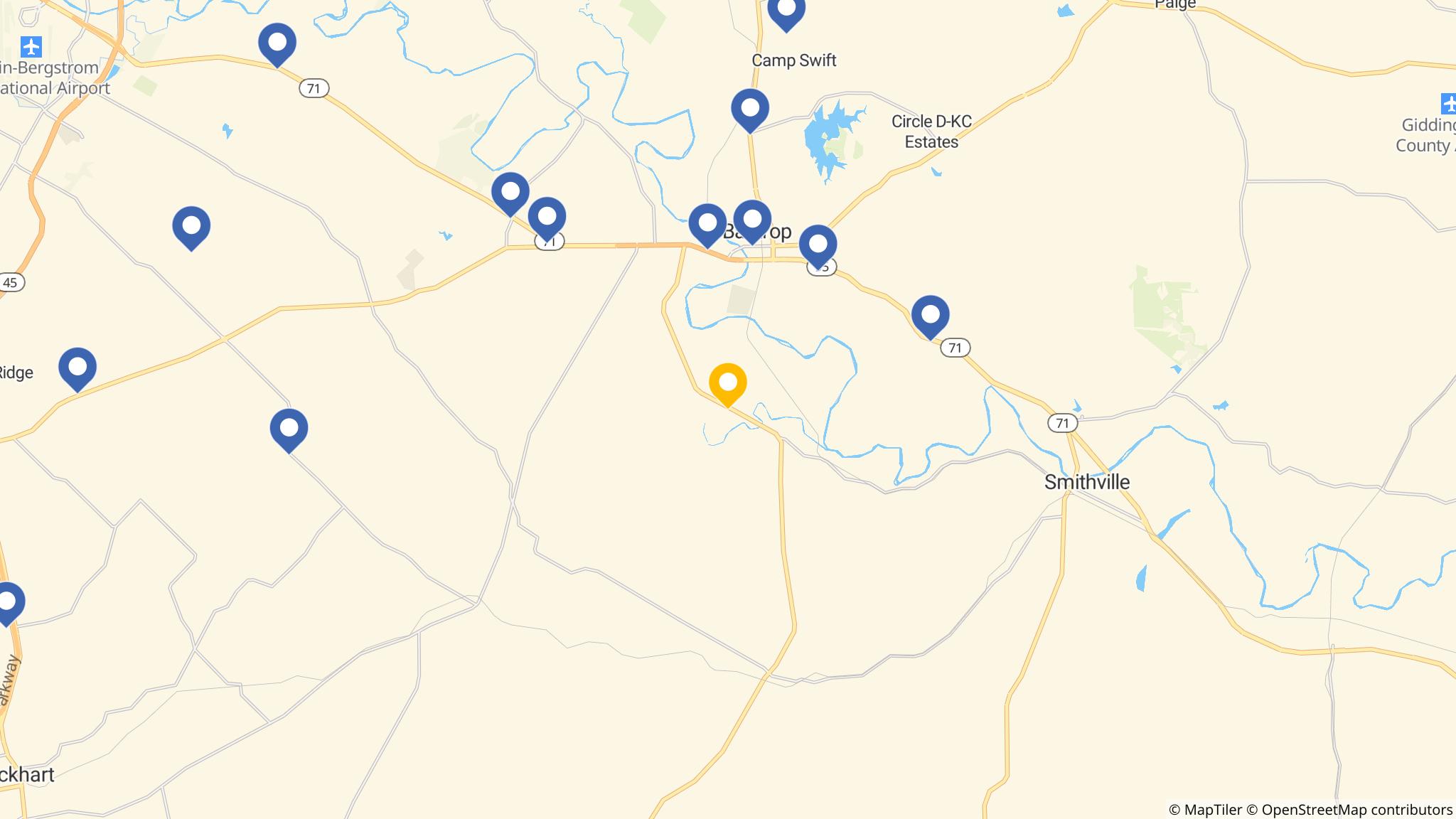 Street map of the ATM area