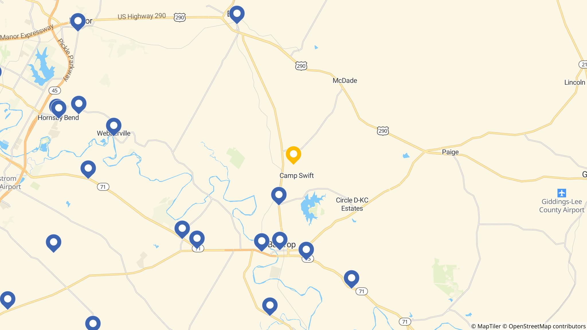 Street map of the ATM area