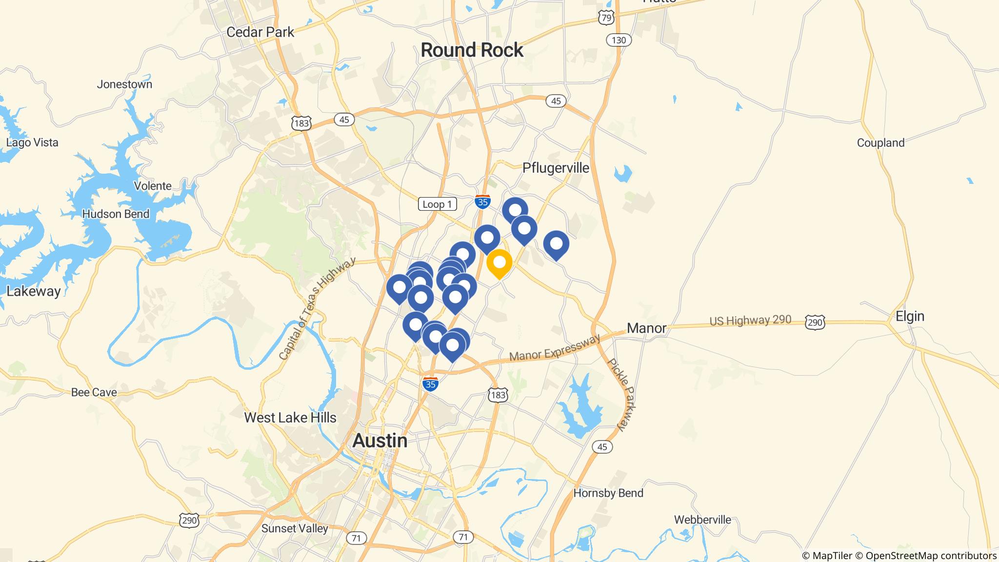 Street map of the ATM area