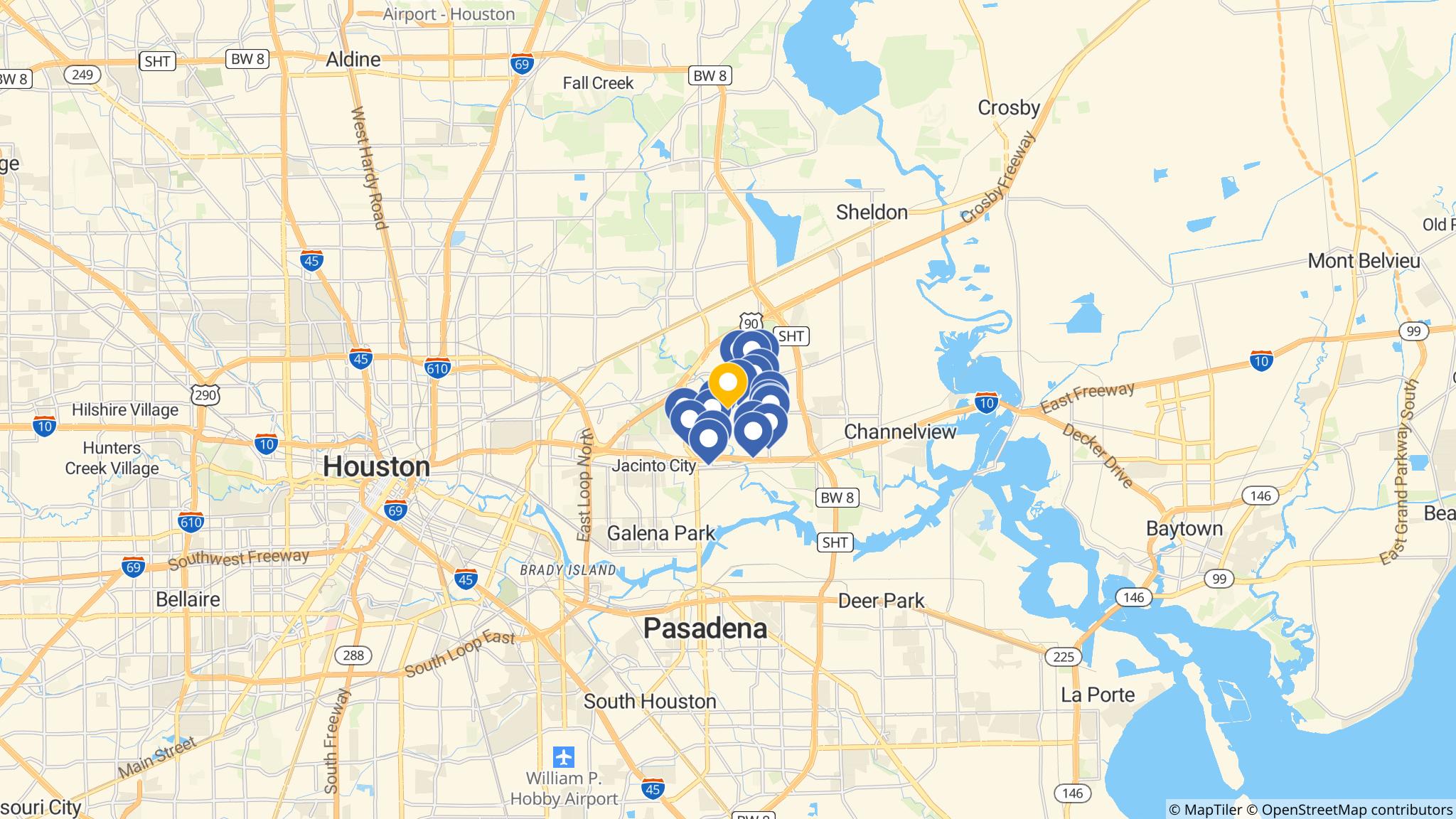 Street map of the ATM area