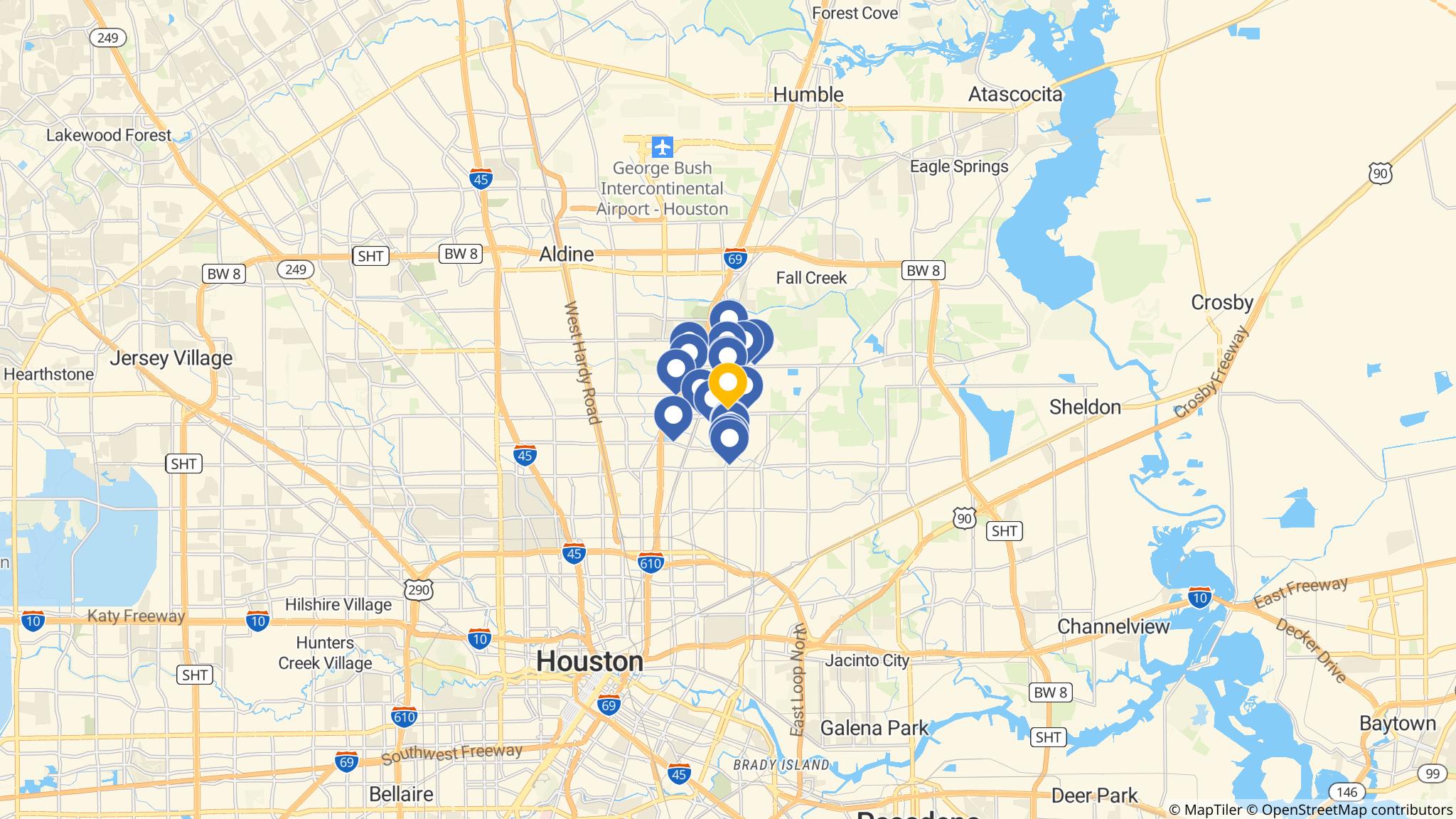 Street map of the ATM area