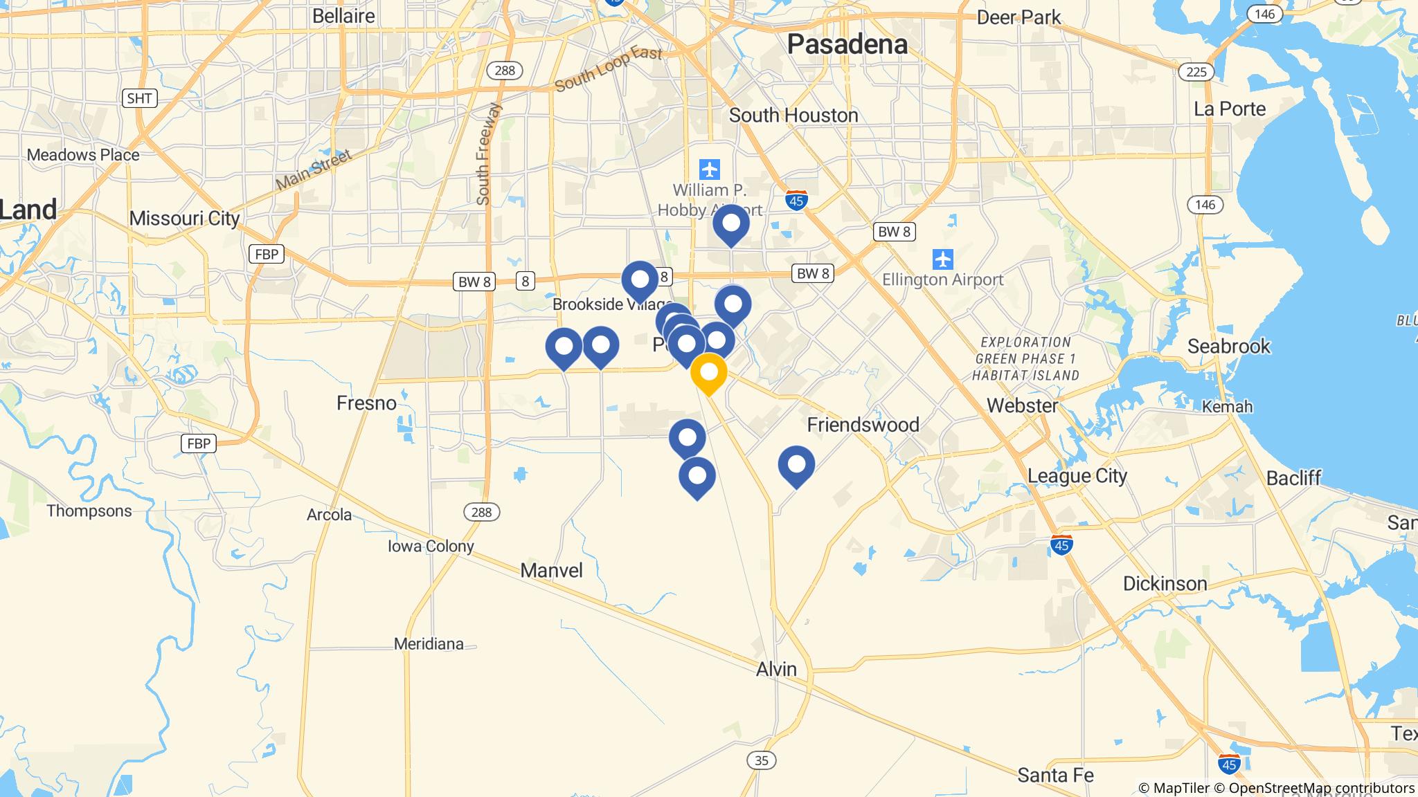 Street map of the ATM area
